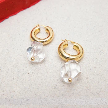 Jedinečné jasné, crystal drop náušnice pre ženy pridáva kúzlo Geometrické boucle d'oreille Príslušenstvo Šperky Nádherné Visieť Náušnice