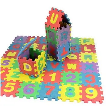 Čísla Poschodí Mäkké Dieťa Mat 3D Puzzle Deti Vzdelávacie Hračky pre Deti, Mini EVA Pena Abeceda Písmená