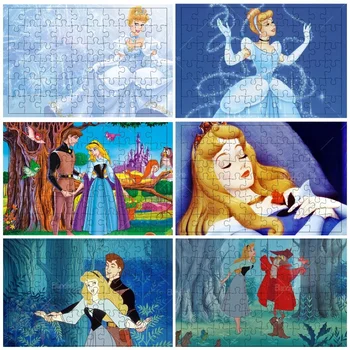300 500 1000PCS Puzzle Disney Popoluška Princezná Aurora Hra Puzzle Drevená Skladačka Pre Priateľ Dar Stôl Chlapec Dievča Izba Ornament