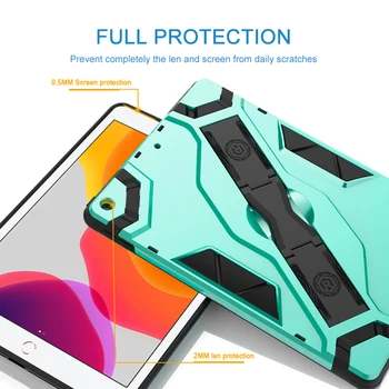 Pre iPad 10.2 Prípade 2020/2019 Slim Ťažkých Shockproof Robustný Ochranné puzdro pre iPad 9. 8. 7. Generácie iPad Vzduchu 5 Vzduchu 4 10.9