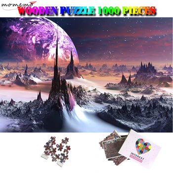 MOMEMO Krásnej Planéty Drevené Skladačky Puzzle 1000 Kusov Nádhernom Vesmíre Krajiny Puzzle Hračky pre Dospelých, Deti Prekvapenie Dary