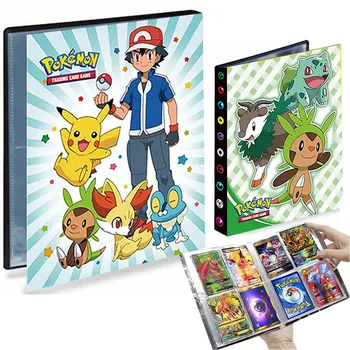 4 Vrecku Pokemon Album 240 Karty, Knihy, Hry Na Kolektor Livre Pokémon Mapu Držiak Na Notebook Binder Zložky Načítaný Zoznam Deti Hračka