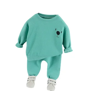 2022 Bežné Baby Chlapci Oblečenie Pevné EA Topy + Nohavice, Oblečenie pre Novorodencov Tepláková súprava Oblečenie 2 ks Dojčenské Oblečenie Mikiny Nohavice Sady