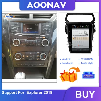Auto HD tesla štýl Vertikálne obrazovku, video, audio prehrávač Pre-Ford Explorer 2018 GPS Navigácia, auto rádio, prehrávač videa vedúci jednotky