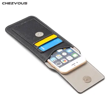 CHEZVOUS Pás puzdro pre iphone 7 6 8/PLUS Luxusné Puzdro PU Kože Flip Telefónu Multifunkčné Kryt Telefónu Závesu Mobilný Telefón Taška