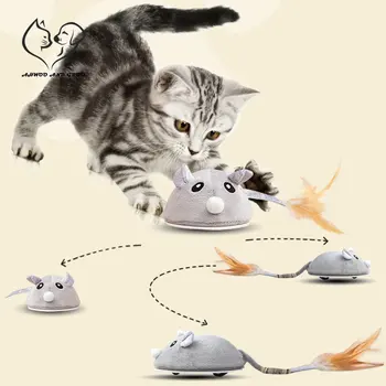 Mačka Interaktívne Hračky Simulácia Myši, Mačky, Hračky, Zábavné Provokujúcej Automatické Hračiek pre Mačky USB Inteligentné Automatické Hračky Pet Mačka Dodávky