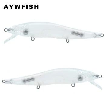 AYWFISH 20PCS Veľa Nevyfarbené Minnow 120 mm 12.5 g Kľukou Plávajúce Jerkbait DIY Prispôsobené Maľovanie Bass Fishing Lure Návnadu Prázdne