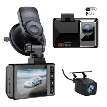 Automobilové DVR 4K Dash Cam WiFi Auto Dash Kamerou Zozadu Auto videorekordér Nočné Videnie Parkovanie Monitor G-senzor, Auto GPS Tracker