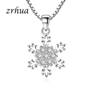 ZRHUA Top Kvalita Striebornej Farby, Šperky Hot Snowflower Zimné Šperky pre Ženy Najlepšie Vianočné Darčeky Štýlový Bijoux