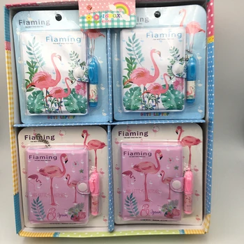 Kawaii Flamingo Grafické efekty Nastaviť Roztomilý Kreslený Notebook Deti Denník Plánovač Sketchbooking Pero Guľôčkové pre Školy Študent Dodávky