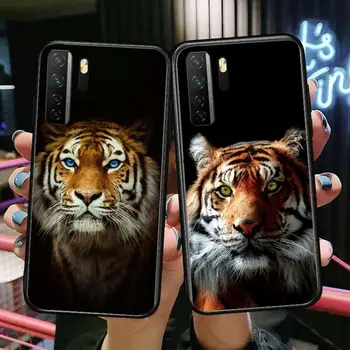 zviera tiger jemný Čierny Kryt Pú Pre Huawei Nova 8 7 6 SE 5T 7i 5i 5Z 5 4 4E 3 3i 3E 2i Pro Telefón Prípade prípadoch