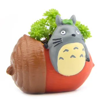 5.2 CM*5.3 CM Môj Sused Totoro Toy Model Micro Krajinné Záhradníctvo Decoraiton Malý Kvetináč