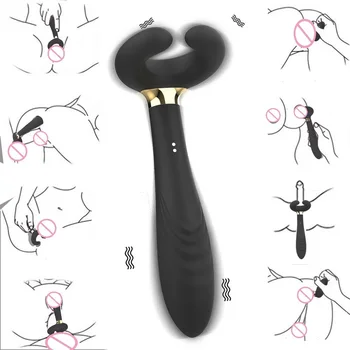Triple Vibrátor Pár Vibračný Penis Masturbator G-Spot Vibrátor Double Penetrácia Klitorisu Klitoris Dildo Vibrátor Pár Sex
