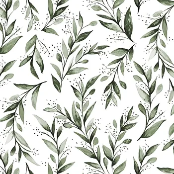 Zelenej Listovej Olúpeme a Držať Moderné Tapety Samolepiace Tapety Kvetinový Kontakt Papier Vymeniteľné Akvarel Leaf Tapety
