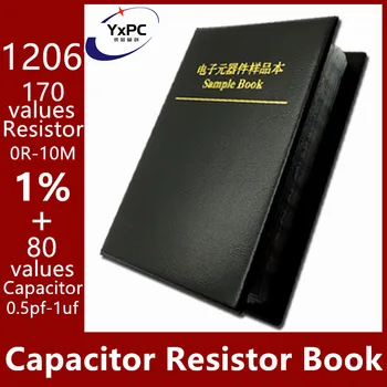 Rezistor, kondenzátor Zmiešané knihy 1206 SMD (0Ω-10MΩ) （0R-10M）Čip Rezistor 1%+ (0.5 pf-1uf) SMT Kondenzátor Sortiment Auta vzorkovníka