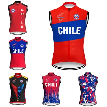 Čile Pro Team Vesta bez Rukávov Cyklistické Krátke Jersey Bicykel MTB BikeT-shirt ladies Bunda Ceste Jazda na Horských Maillot Športové Oblečenie