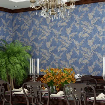 Tropické Palmové Listy, Tapety, Vintage Retro Tmavo Modrá Non-tkané nástenná maľba Florest Wall Paper Roll Pre Steny Abstraktných De Parede