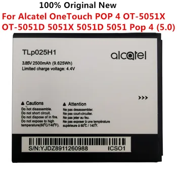 Nové TLp025H1 batérie pre Alcatel OneTouch POP 4 SZ-5051X SZ-5051D 5051X 5051D 5051 Pop 4 (5.0) TLp025H7 mobilný telefón