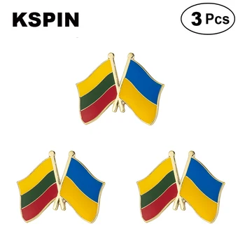 V litve a na Ukrajine Priateľstvo Vlajka Preklopke Kolíky Odznaky, Brošne