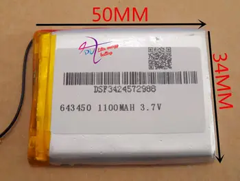 najlepšie batérie značky Veľkosť 643450 3,7 V 1100mah Lítium-polymérová Batéria s Ochranou Rada Pre GPS Bluetooth Digitálne Produkty Fre