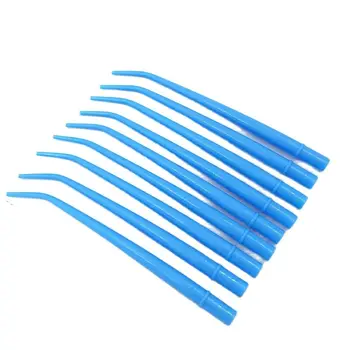 25pcs Zubné 1/4 Modrá Sliny Ejectors Aspirator 134℃ s 1/16 Modrá Mini Chirurgické Sacie Trubice Tip
