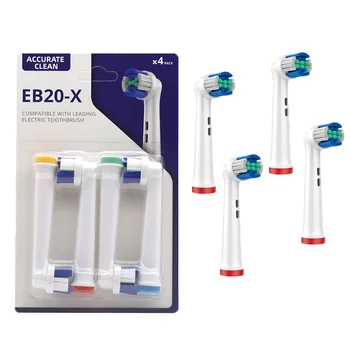 4 Náhradné Kefky Hlavy Pre Oral-B Elektrická zubná Kefka Fit Advance Power/Pro Zdravie/Víťazstvo/3D Excel/Vitalitu Presnosť EB20-X