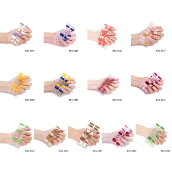 16Pcs Nail Art Úplné Pokrytie Nálepky samolepiace Módne Nail Art Kotúča, pre Ženy Drop Shipping
