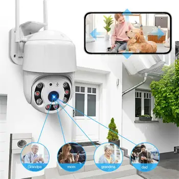 A12 WiFi IP Bezdrôtové Kamery Inteligentné Vonkajšie Home Security 4X Digitálny Zoom PTZ Dome Kamera CCTV kamerový Cam YCC365 APP