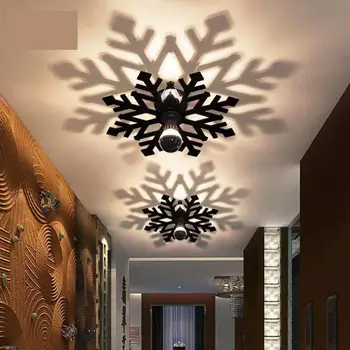 Novinka Led snowflake nástenné svietidlá Akryl Tieň verande svetlo Spálňa stropné svietidlá, Chodby, Balkón, Steny sconces 220V