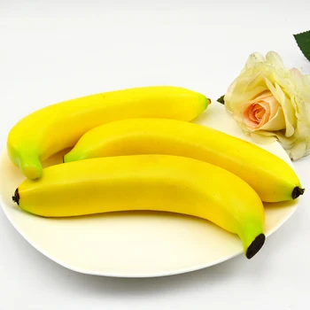 050 Zhoršuje simulácia banán falošné ovocie model simulácie ovocie rekvizity, skriňa nábytok, príslušenstvo 19*4cm