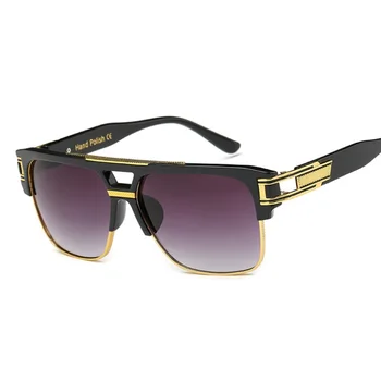 Luxusné Pol Kovový Rám Muži Okuliare Classic Retro Retro Slnečné Okuliare Ženy Značky Dizajnér slnečné Okuliare UV400