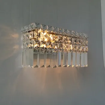 Obdĺžnikové Nástenné svietidlo Crystal led steny Sconce Domáce Vnútorné Nástenné Svietidlá Abajur Moderný Bar Kaviareň Osvetlenie Predsieň, Obývacia Izba svetlá