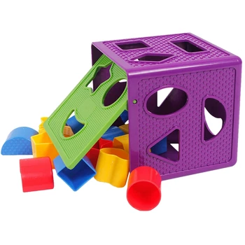 Námestie Dieťa Bloky Tvar Triedič Hračka Bloky Multi Tvary, Farby Uznanie Hračky Box