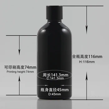 Top 100 ml starostlivosť o pokožku, olej nádoby prázdne black parfum esenciálny olej, sklenené kvapkadla fľaše na predaj