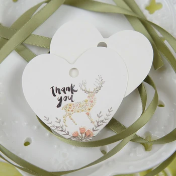 ďakujeme, že ste 95pcs jeleň vyrobené z kvet dizajn papierové štítky balení značky ako svadobný dar tag Scrapbooking Craft Papier urob si sám