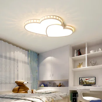 Jednoduché, moderné spálne lampa romantické srdce izba stropné svietidlo tvorivé crystal teplé svadobné izba LED osvetlenie LM5231152