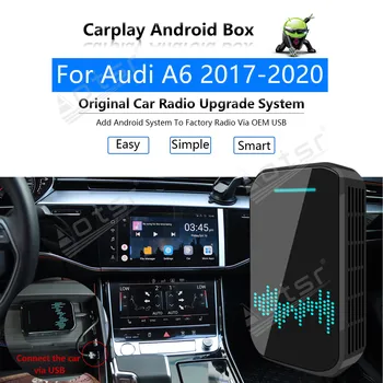 Pre Audi A6 2017 2018 - 2020 Auto Multimediálny Prehrávač Rádio Upgrade Carplay Android Apple Wireless CP Box Aktivátor WIFI Auto Audio