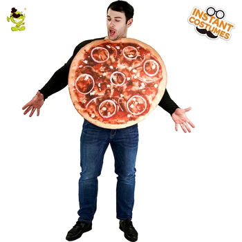 Dospelých Unisex Potravín Pizza Party Kostým rolová Veľkosť Pizza Jumpsuit pre Halloween Party